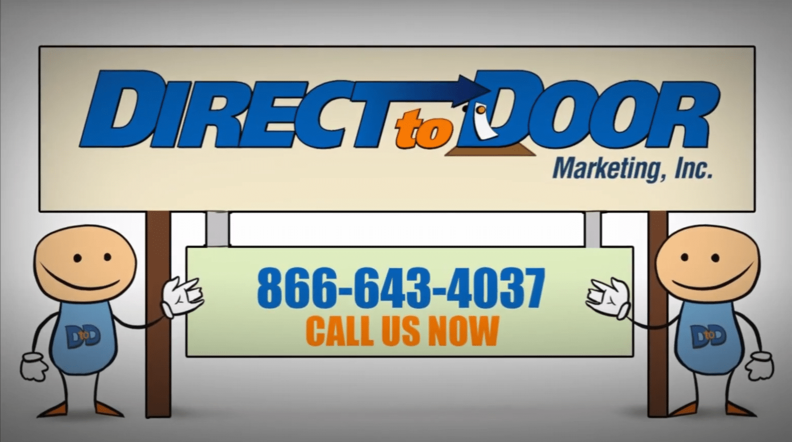 Direct to Door mascot delivering door hangers to homes in New York City