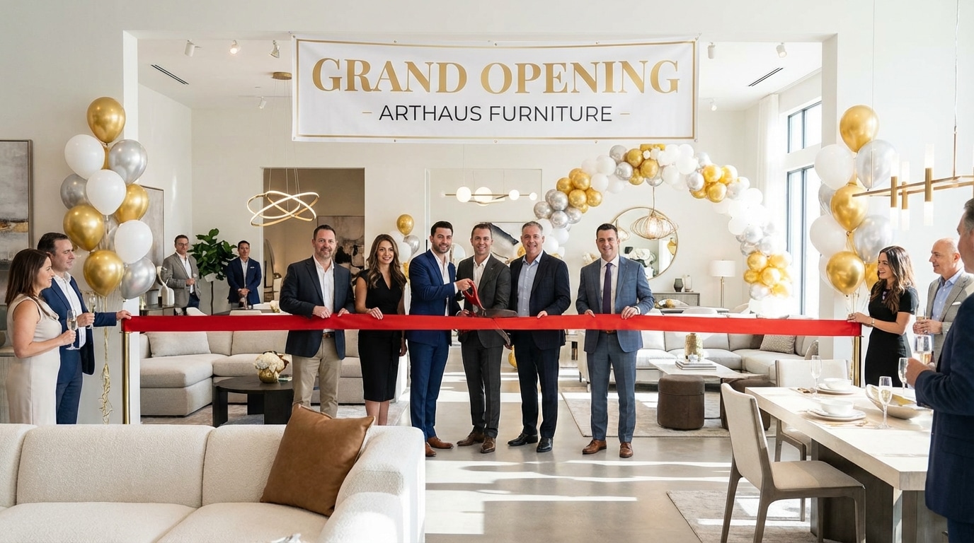 Furniture store grand opening flyer case study