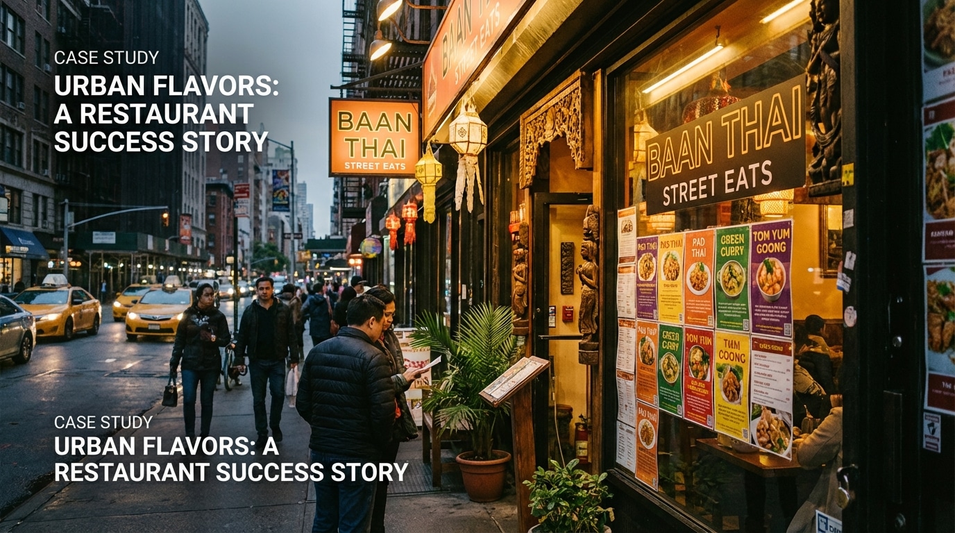 Thai restaurant menu flyer distribution case study