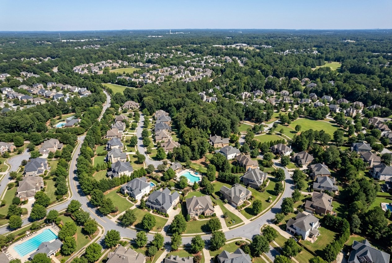 Door hanger distribution in Alpharetta and Roswell suburbs
