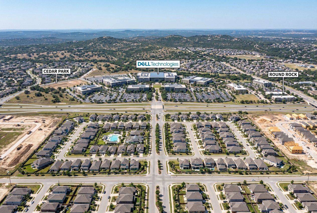 Door hanger distribution in Cedar Park and Round Rock suburbs