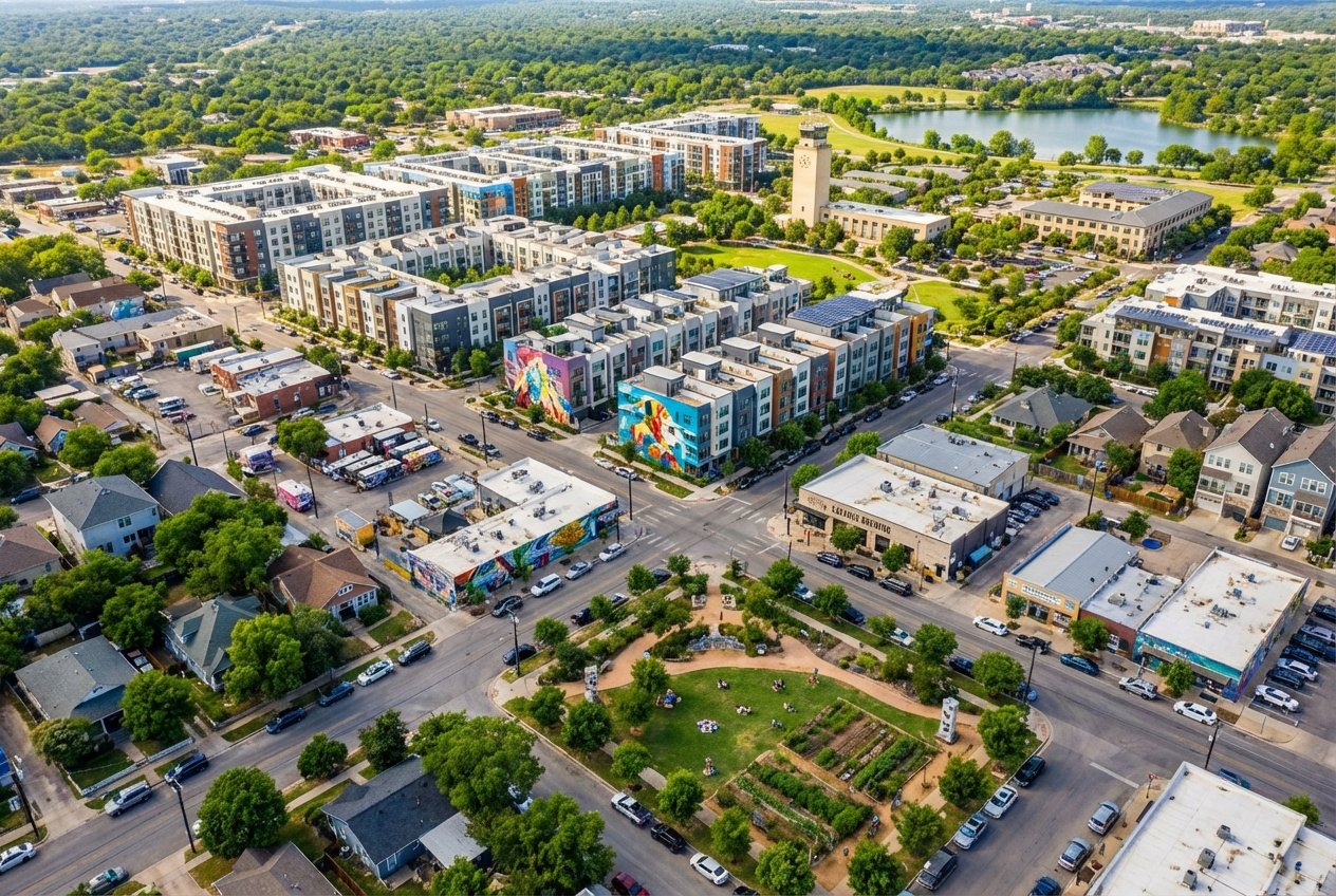 Door hanger distribution in East Austin and Mueller neighborhood