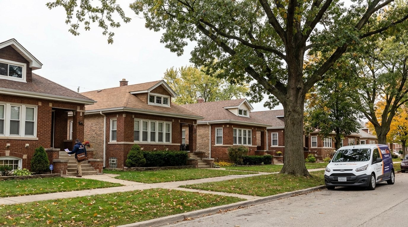 Professional door hanger distribution in Chicago