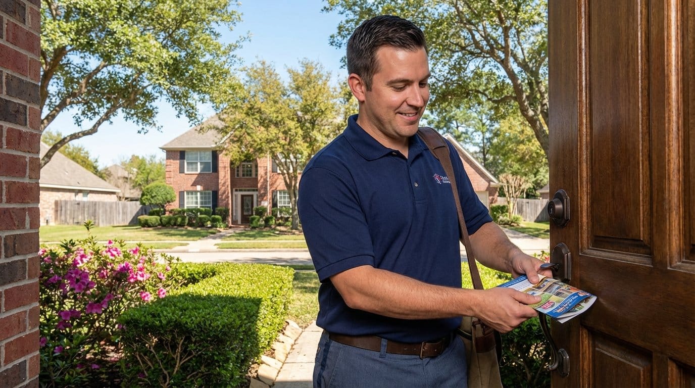 Professional flyer distribution services across Greater Houston 5-county metro area
