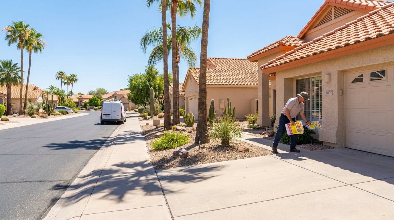 Professional door hanger distribution in Phoenix