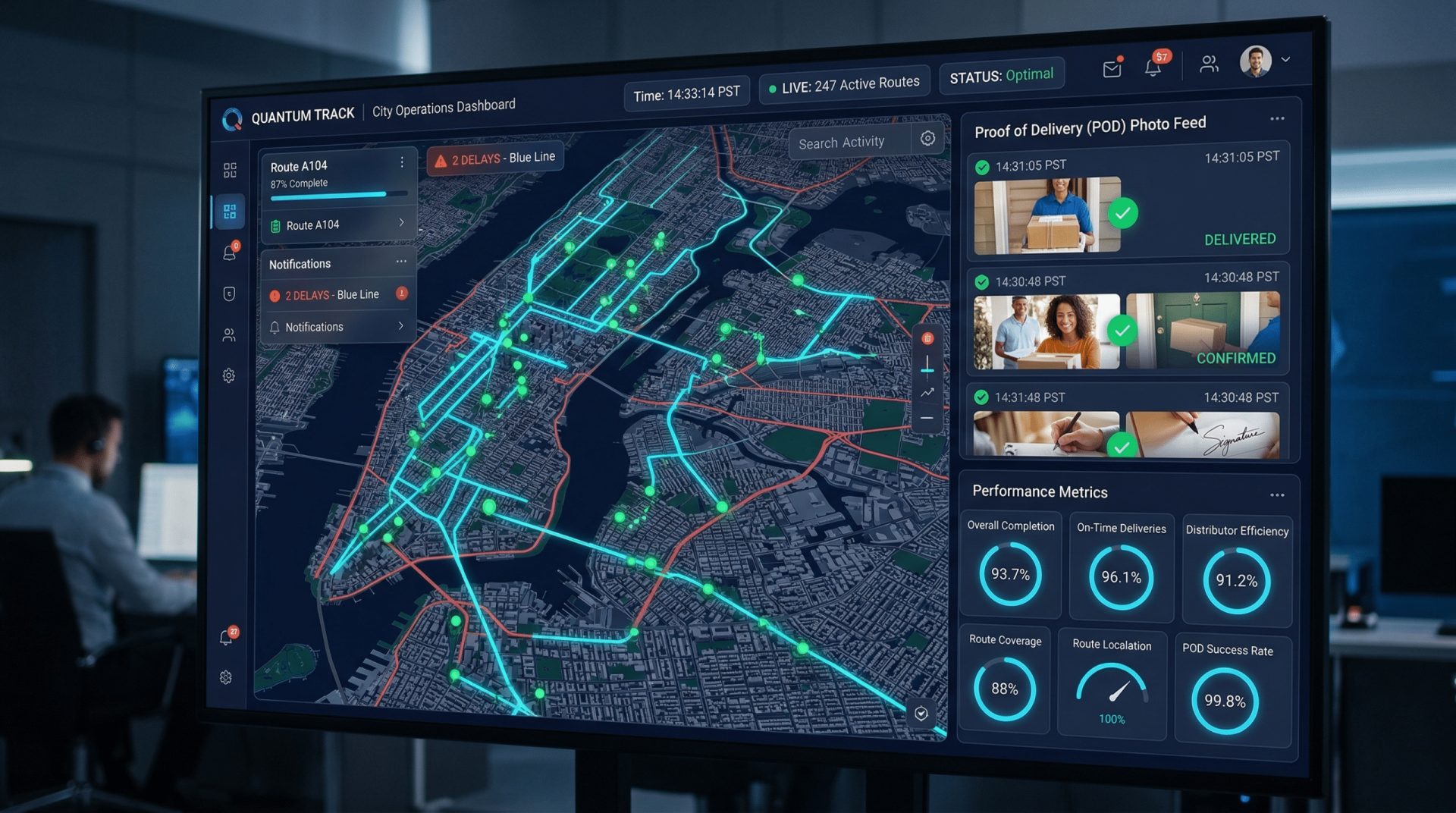 AI tracking dashboard for monitoring door-to-door distribution campaigns