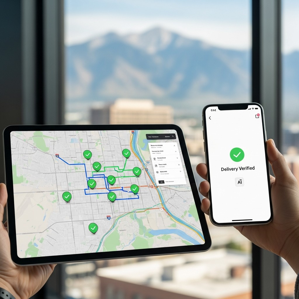 AI Management Platform with Proof of Delivery photos for Denver door hanger campaigns
