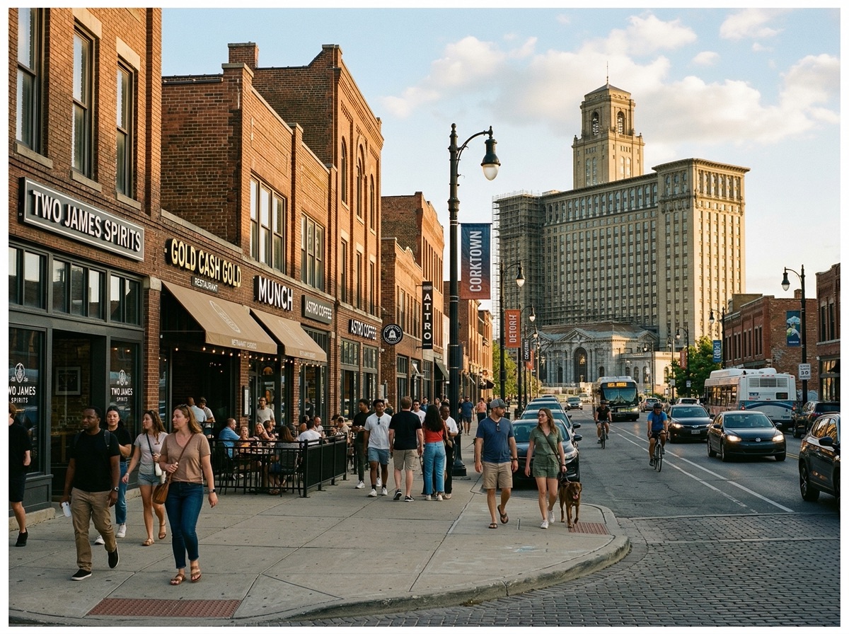 Diverse Detroit neighborhoods and suburbs from downtown to Oakland County residential communities