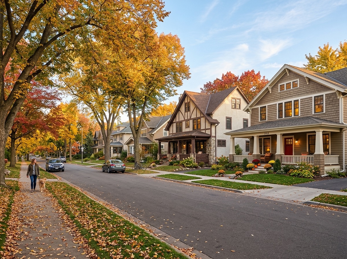 Minneapolis residential neighborhood with well-maintained homes ideal for flyer distribution in the Twin Cities