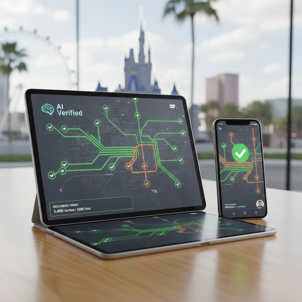 AI Management Platform with Proof of Delivery photos for Orlando flyer campaigns