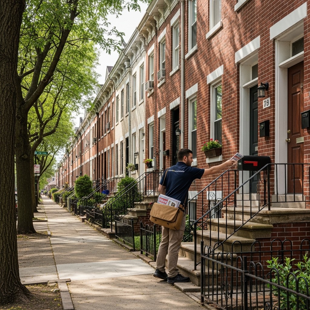 Professional door hanger distribution services across Greater Philadelphia area