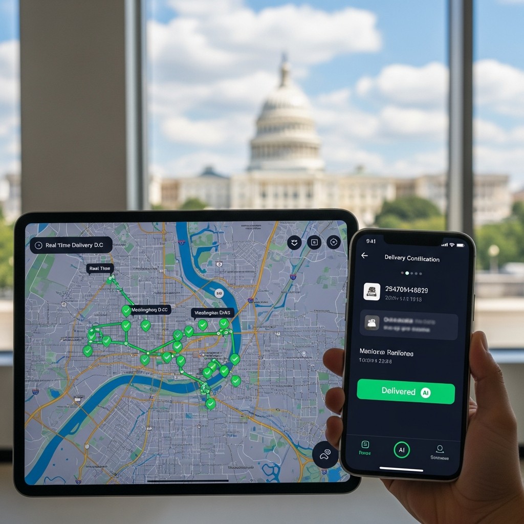 AI Management Platform with Proof of Delivery photos for Washington D.C. flyer campaigns