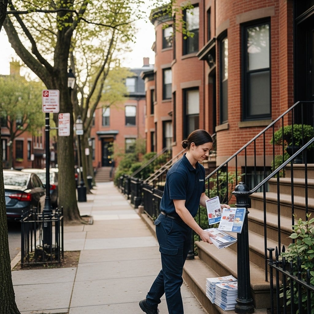 Professional flyer distribution services across Greater Boston area