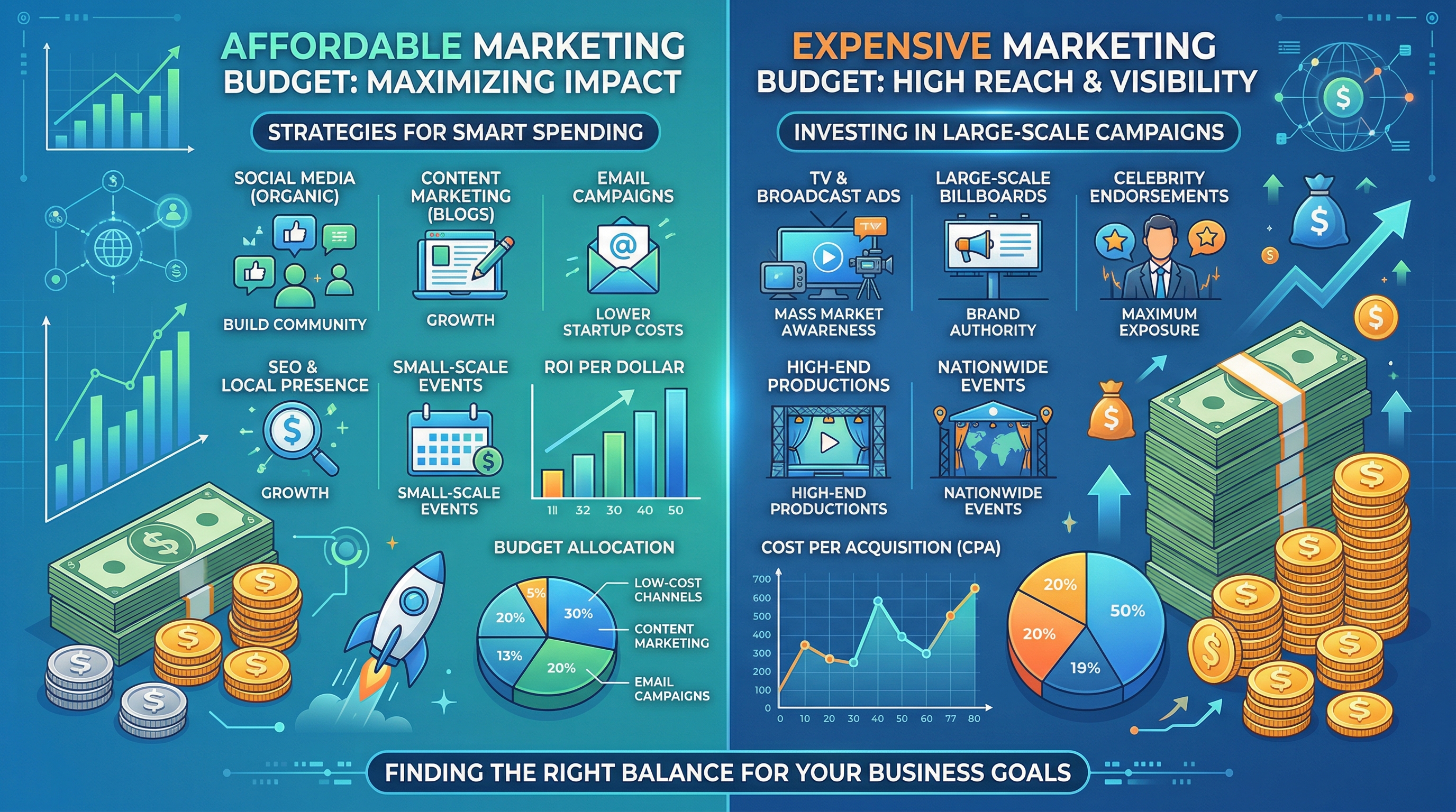 Cost comparison between door hanger distribution and direct mail campaigns